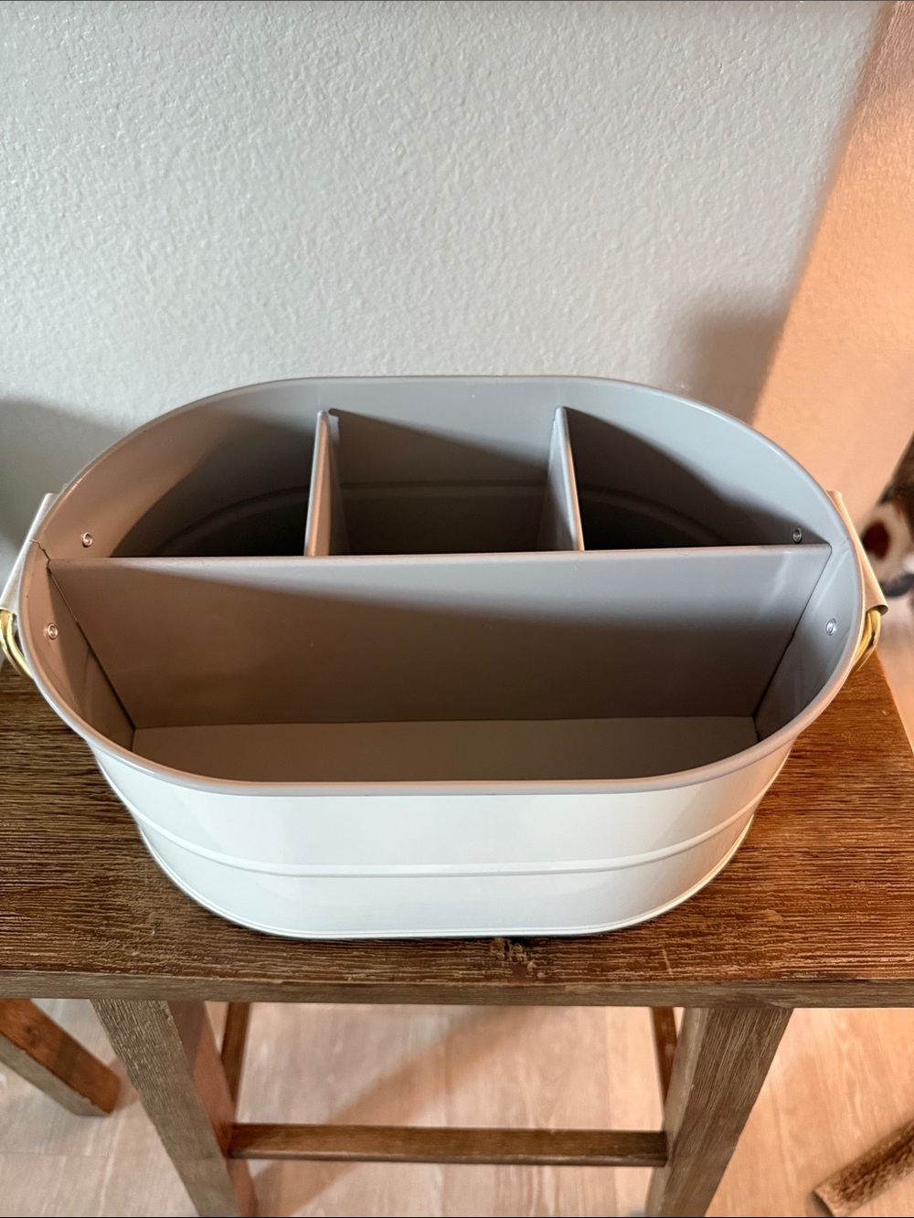 Better Homes And Gardens White Metal Caddy with Three Dividers
